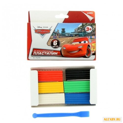 Пластилин LORI Тачки 6 цветов