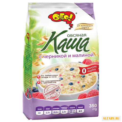 ОГО! Каша овсяная с черникой и