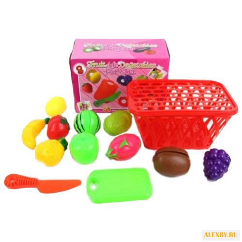 Набор продуктов с посудой