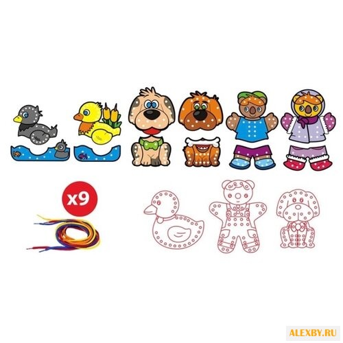 Шнуровка Miniland Животные 95281