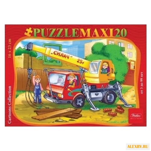 Пазл Hatber MAXI Автокран Силач