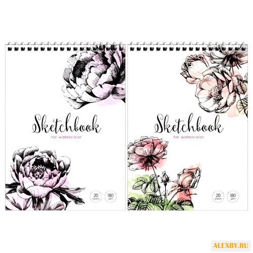 Скетчбук для акварели на гребне