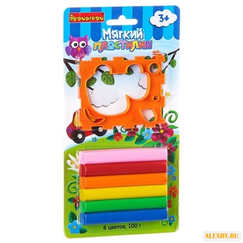 Пластилин BONDIBON 6 цветов с