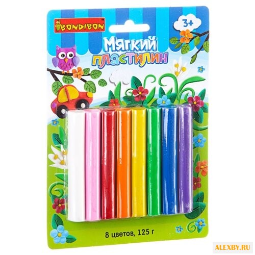 Пластилин BONDIBON 8 цветов 125