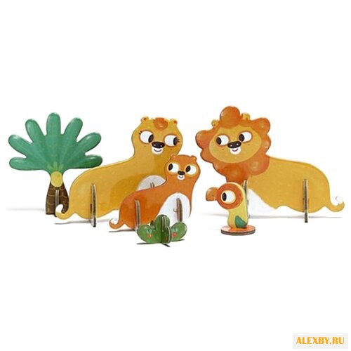 Набор пазлов Krooom 3D Львы k-705