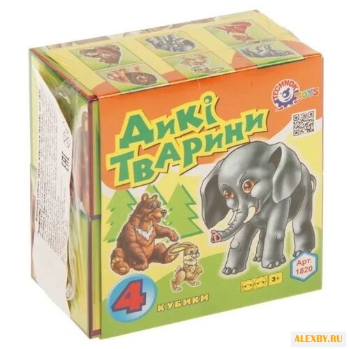 Кубики-пазлы ТехноК Дикие