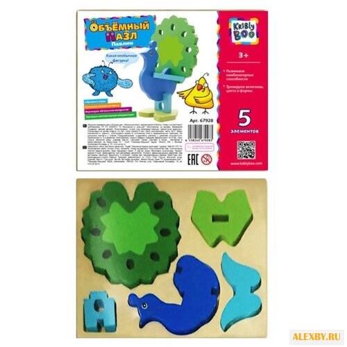 Пазл Kribly Boo Зверята Павлин