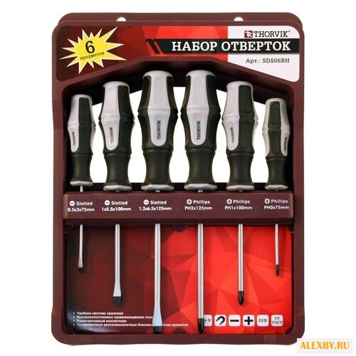 Набор отверток Thorvik SDS06BH