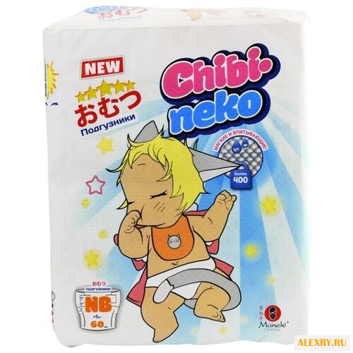 Maneki подгузники Chibi-neko NB