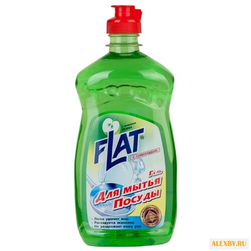 FLAT Гель для мытья посуды Яблоко