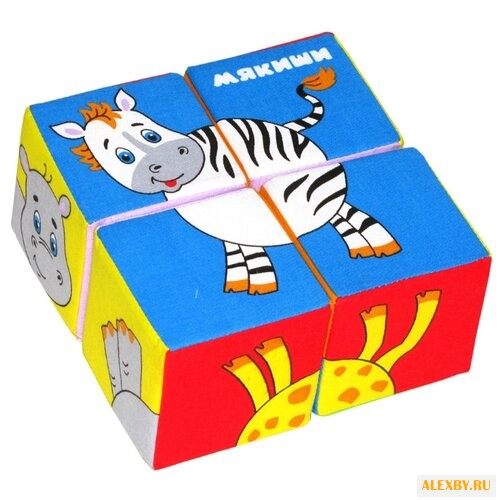 Кубики-пазлы Мякиши Собери