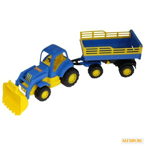 Трактор Полесье с прицепом и