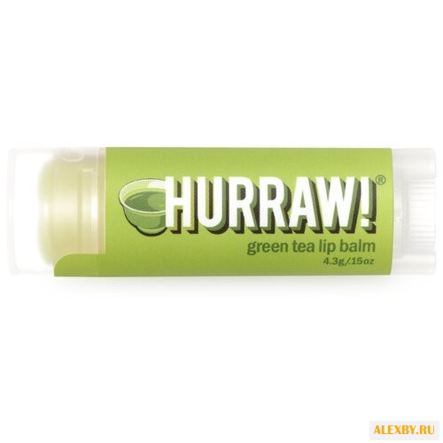 Hurraw! Бальзам для губ Green tea
