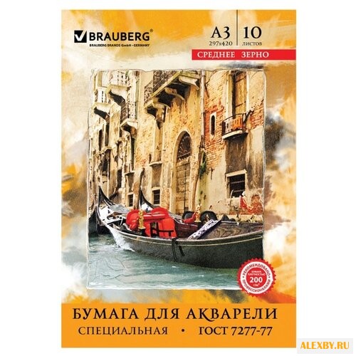 Папка для акварели BRAUBERG