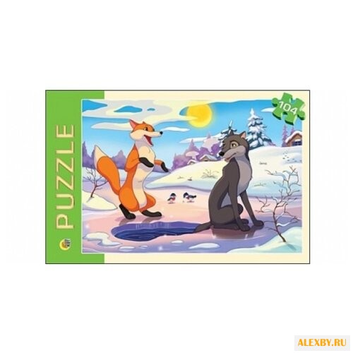 Пазл Рыжий кот Лиса и волк