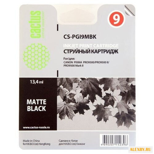 Картридж cactus CS-PGI9MBK