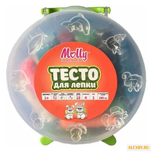 Масса для лепки Molly 12 цветов