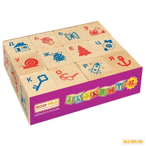 Кубики Пелси Алфавит и рисунок