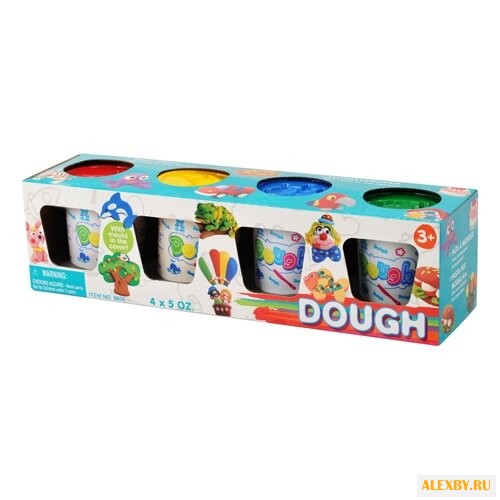 Масса для лепки PlayGo 4 цвета