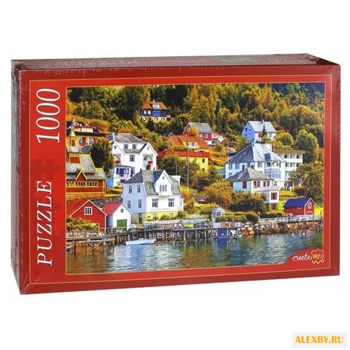 Пазл Рыжий кот Дома на склоне