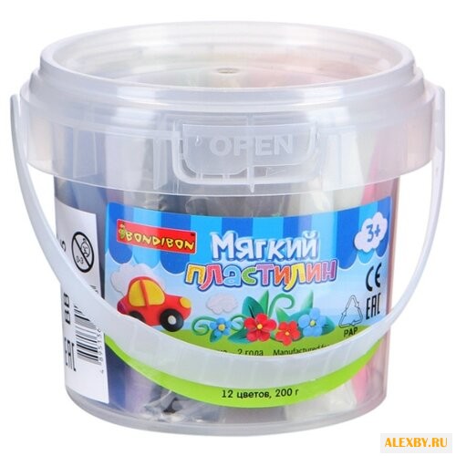 Пластилин BONDIBON 12 цветов