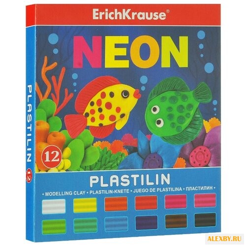 Пластилин ErichKrause Neon 12