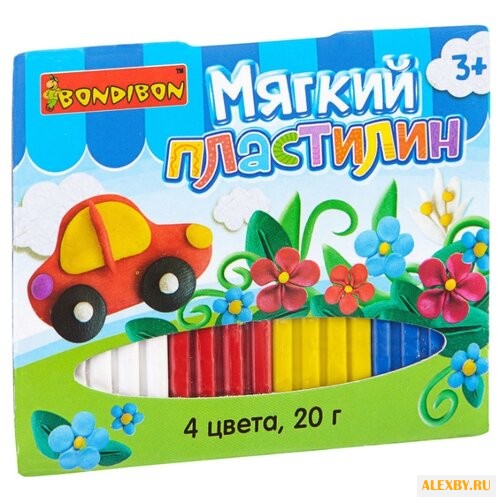 Пластилин BONDIBON 4 цвета ВВ1812