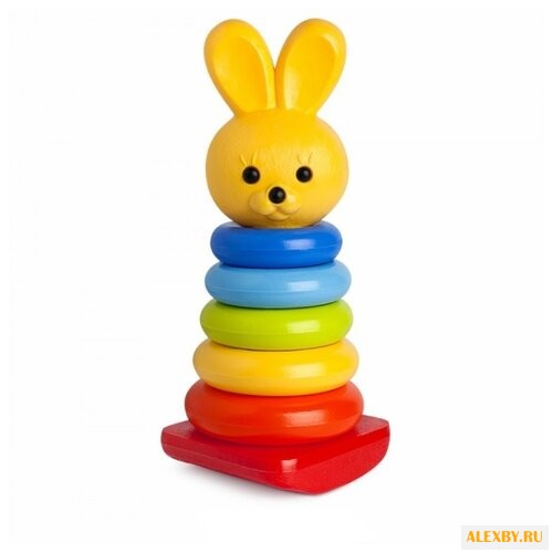Пирамидка Росигрушка Зайчик 9233