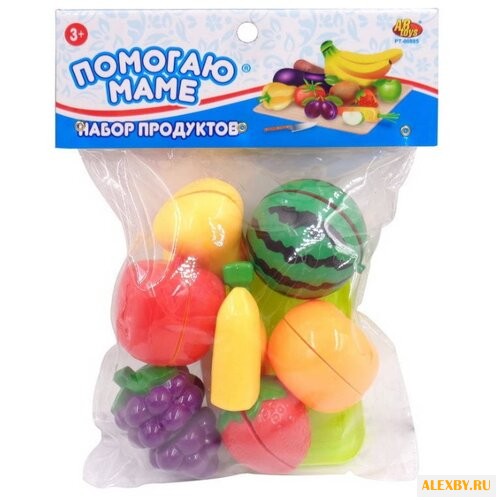 Набор продуктов с посудой