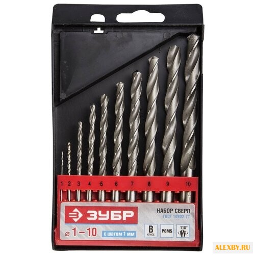 Набор сверл ЗУБР МЕТ-В