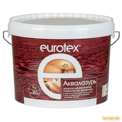 Лак EUROTEX Аквалазурь 9 кг