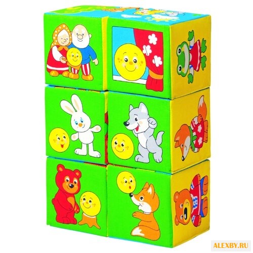 Кубики-пазлы Мякиши Сказки в