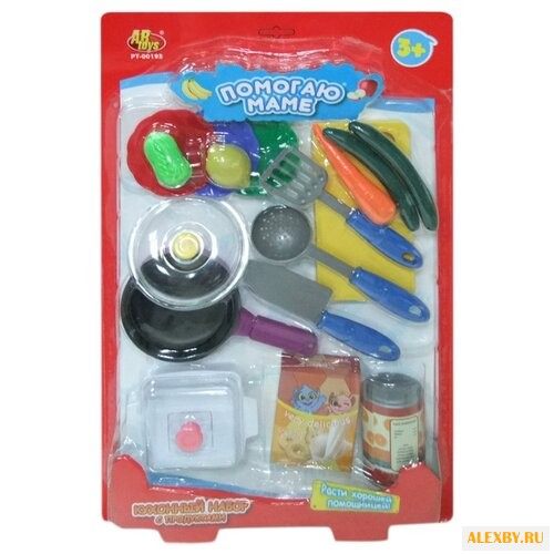 Набор продуктов с посудой