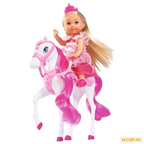 Кукла Simba Еви на лошади 12 см