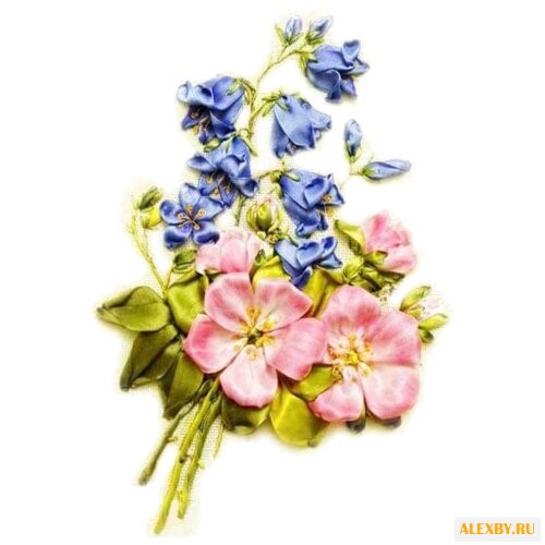 Цветной Вышивка лентами