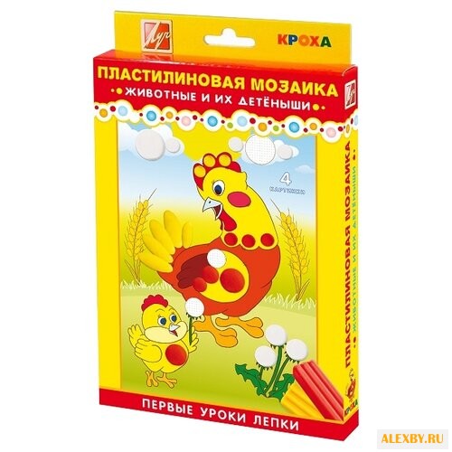 Пластилин Луч мозаика Животные