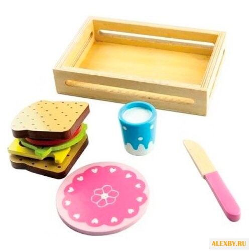 Набор продуктов с посудой