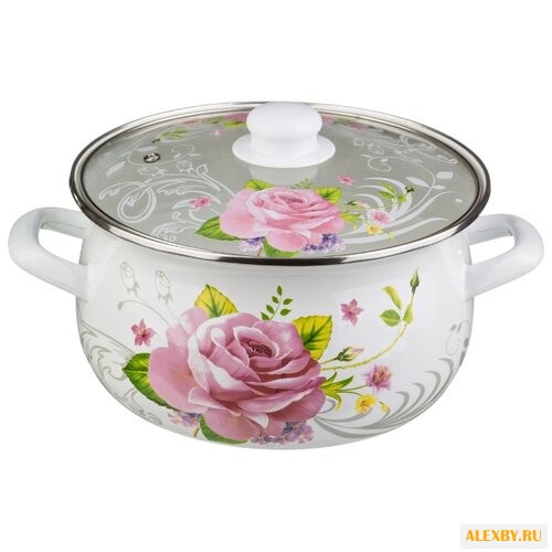 Кастрюля Agness со стеклянной