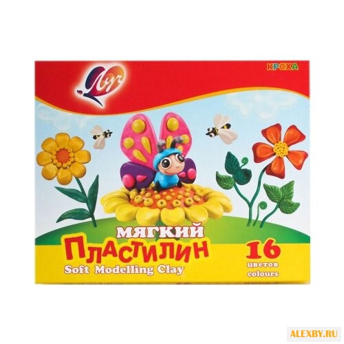Пластилин Луч Кроха 16 цветов