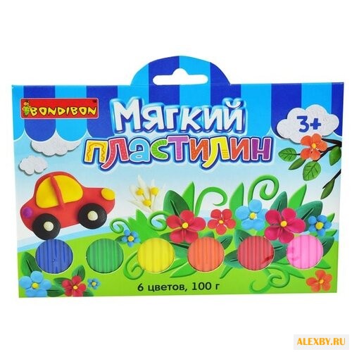 Пластилин BONDIBON 6 цветов