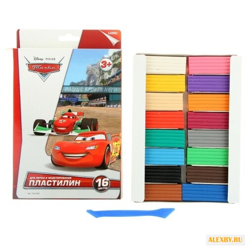 Пластилин LORI Тачки 16 цветов