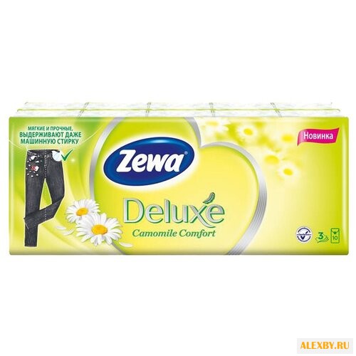 Платочки Zewa Deluxe Ромашка