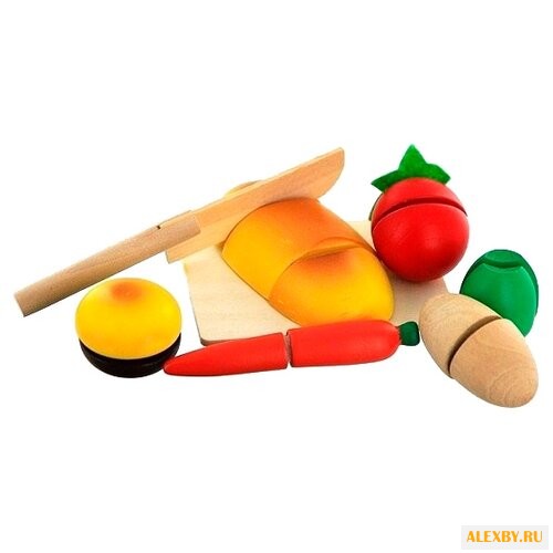 Набор продуктов с посудой