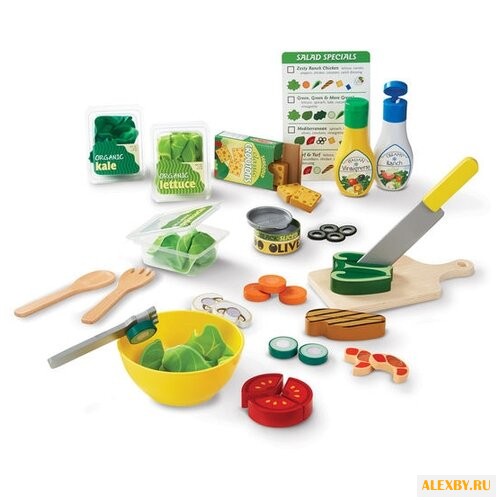 Набор продуктов с посудой