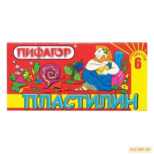 Пластилин Пифагор 6 цветов 120г