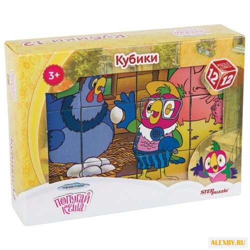 Кубики-пазлы СТЕП Попугай Кеша