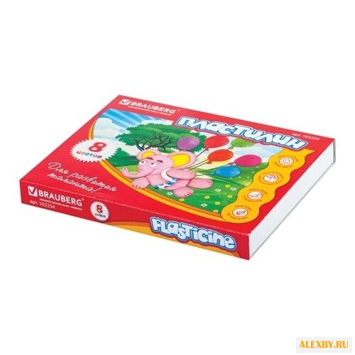 Пластилин BRAUBERG 8 цветов