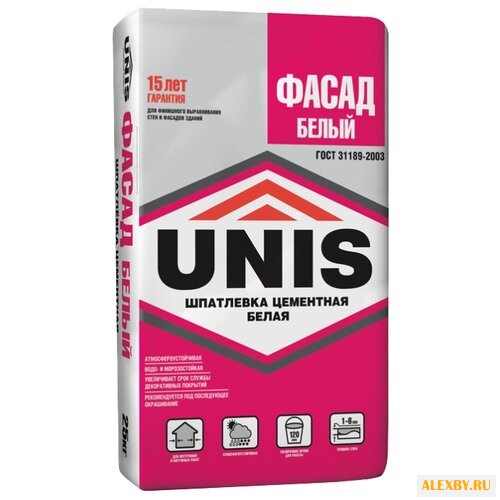 Шпатлевка Unis Фасад белый