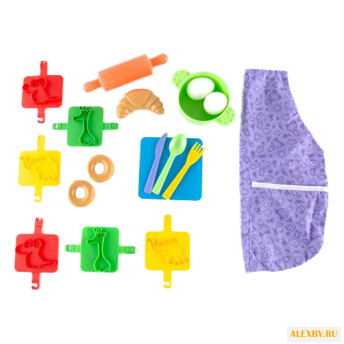 Набор продуктов с посудой