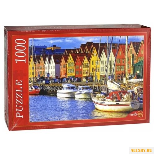 Пазл Рыжий кот Причал и цветные